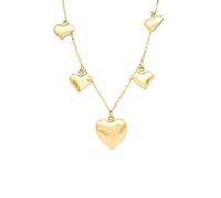 FREDDY FJ-30010 Collier Coeurs Femme - Collier Acier Inoxydable Hypoallergénique Or