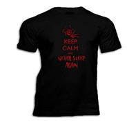Freddy Krueger Keep Calm and Never Sleep Again Nightmare Elm Sport t Shirts männer Damen Herren weiß(Medium)