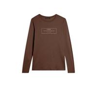 FREDDY - T-shirt long pour femmes avec des fentes et des graphiques brillants, Fossil, Extra Small