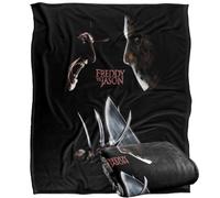 Freddy Vs Jason Face Off Plaid ultra doux au toucher soyeux - 152 x 127 cm