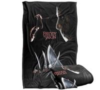 Freddy Vs Jason Face Off Plaid ultra doux au toucher soyeux - 91 x 147 cm