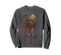 Freddy vs Jason Mask and Claws Sweatshirt, Unisexe pour Adultes, Chiné Foncé, M