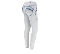 FREDDY WR.UP Jeans push-up WR.UP® modèle 7/8 super skinny en denim navette délavé, Jeansbleueffacer-Couturesbleu, Extra Large