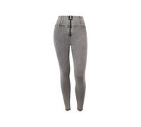 FREDDY WR.UP Jeggings push-up WR.UP® super skinny taille haute avec fermeture éclair, Light Grey-Seams Black, Extra Small