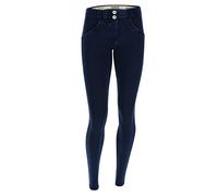 FREDDY WR.UP Pantalon WR.UP® Super Skinny Taille et Longueur Classiques en Jersey Denim foncé, Jeans Sombre-Coutures Bleu, Extra Small