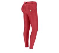 FREDDY WR.UP Pantalon WR.UP® superskinny, 7/8 et Taille Classique, en Simili Cuir - Special Edition, Deep Claret, Medium