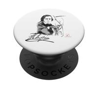 Frederic Chopin Encre Portrait Signature Partition Musique PopSockets PopGrip Adhésif