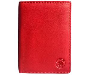 Frédéric Johns Grand Portefeuille Homme Cuir Véritable - Protection RFID - Grand Format - Élégant & Durable - Idée Cadeau (Rouge)