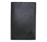 Frédéric Johns Porte Papier Voiture en Croute de Cuir Format 4 Volets - étui Carte Grise, permis, Carte d'identité, Cartes, très Complet, Cuir Souple pour Homme ou Femme (Noir)