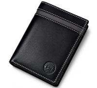 Frédéric&Johns® Portefeuille Homme Cuir Véritable RFID - Portefeuille Compact avec Porte-Monnaie et 11 Cartes - Élégant, Anti Piratage, Compatible Permis, Boîte Cadeau