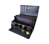 Frédéric Johns Sac à Argent Séparateur Pièces et Billets Portefeuille Euro Noir