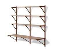 Fredericia Furniture Bibliothèque avec bureau BM29 149x134 cm Noyer laqué