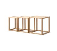 Fredericia Furniture BM375 table gigogne 3 pièces Chêne clair huilé