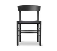 Fredericia Furniture Chaise J39 Chêne laqué noir-canvas noir