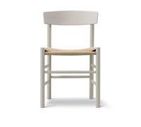 Fredericia Furniture Chaise J39 Galet gris-tressé naturel