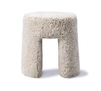 Fredericia Furniture Pouf Sequoia Peau de mouton Moonlight