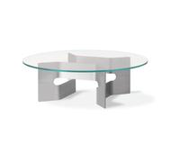 Fredericia Furniture Table basse JG Ø98 cm Verre-brossé aluminium