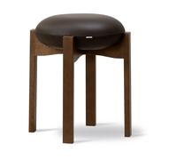 Fredericia Furniture Tabouret Pioneer bas Primo 86-1-chêne laqué teinté fumé