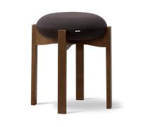 Fredericia Furniture Tabouret Pioneer bas Vidar 386-chêne laqué teinté fumé