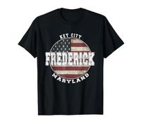 Frederick Maryland, Drapeau américain Vintage T-Shirt Graphique avec Valeur