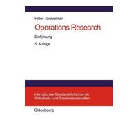 Frederick S Hillier Gerald J Liebermann Operations Research (Relié)