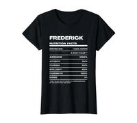 Frederick Valeur Nutritive Nom Drôle T-Shirt Graphique avec Valeur, Femme, Noir, M