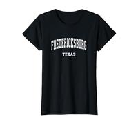 Fredericksburg Texas TX Design Sportif Vintage T-Shirt, Femme, Noir, 3XL