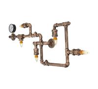 Frederimo applique murale décorative vintage en forme de tuyau d'eau, applique industrielle et rétro pour intérieur steampunk, lampe en métal pour pub, café, cuisine
