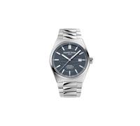 Frederique Constant Montre suisse automatique Highlife COSC pour homme en acier inoxydable argenté avec bracelet et bracelet en caoutchouc bleu marine supplémentaire Style FC-303BL3NH6B