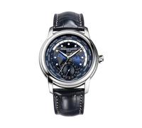 Frederique Constant - Uomo - Fc-718Nwm4H6 - Fabriquer Worldtimer 42mm GMT Le cuir Strap - Homme - Accessoires - Bleu - Taille: ONE Size