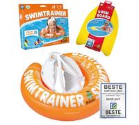 FREDS SWIM ACADEMY SWIMTRAINER Classic Orange & Planche de natation gonflable pour enfants de 2 à 6 ans avec planche de natation