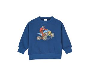 Fred's World by GREEN COTTON Sweat bleu / jaune / gris / rouge, Taille 104