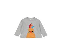 Fred's World by GREEN COTTON Sweat-shirt bleu néon / gris chiné / orange / rouge, Taille 98