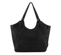FredsBruder Calm Weave Sac de shopper Cuir véritable 45 cm noir