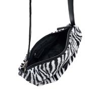 FREDsBRUDER Cuir sac à épaule bandoulière Furry Friend Crossbag Zebra blanc noir
