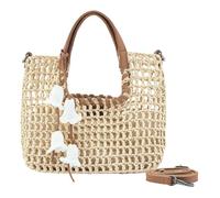 FREDsBRUDER sac à main Sun Carrier Collection Square Shopper Natural Straw & Desert Brown beige