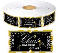 Free 2" x 1" Raffle Tickets Roll - 1000 Consecutively Numbered Coins - Events, Weddings, Works & Parties (Coupons)