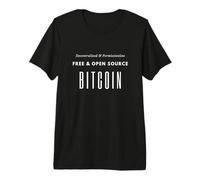 Free and Open Source Decentralized Blockchain Bitcoin BTC T-Shirt Haut de Gamme