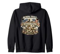 Free Born a servi avec fierté Ses 250 Ans d'ancienneté Patriotic Eagle USA Sweat à Capuche