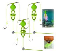Free Bottom Up Feeder Basket Fishing System Anti Twist Bait Rig Floating | Tangle-free Fish Cricket Cage Holder Double Hook for Freshwater Carp Bass Trout Catfish Wild River Lake