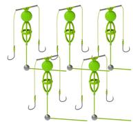 Free Bottom Up Feeder Basket Fishing System Anti Twist Bait Rig Floating | Tangle-free Fish Cricket Cage Holder Double Hook for Freshwater Carp Bass Trout Catfish Wild River Lake