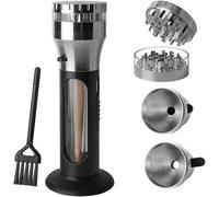 Free Boy Herb Grinder Cone Loader Portable Roll Filling Machine, 2 en 1 Ponceuse à herbes et remplisseur conique Argenté