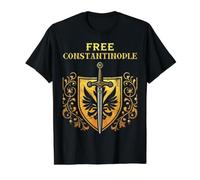 Free Constantinople - Bold Historical Statement Design T-Shirt Graphique avec Valeur