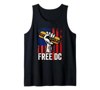 Free DC Sandwich Activism USA Flag Protest Fist Humor Débardeur