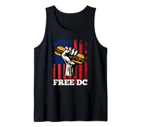 Free DC Sandwich Activism USA Flag Protest Fist Humor Débardeur