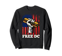 Free DC Sandwich Activism USA Flag Protest Fist Humor Sweatshirt