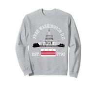 Free DC Washington DC DC Capitol Hill Color Red Flag Sweatshirt