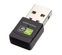 Free Driver USB WiFi Adapter for PC, AC600M USB WiFi Dongle 802.11ac Wireless Network Adapter with Dual Band 2.4GHz/5Ghz for Desktop Laptop Support Windows 10/8/7/XP