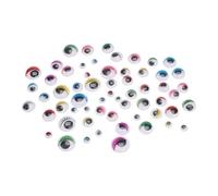 FREE & EASY Yeux mobiles avec cils - 5 mm - 15 mm autocollants - Yeux de bricolage amusants à coller - Yeux adhésifs pour bricolage - Yeux décoratifs pour bricolage - Multicolore