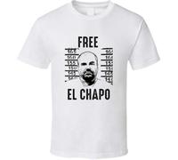 Free El Chapo Mexican Cartel Boss Gangster Fan T Shirt(XX-Large)